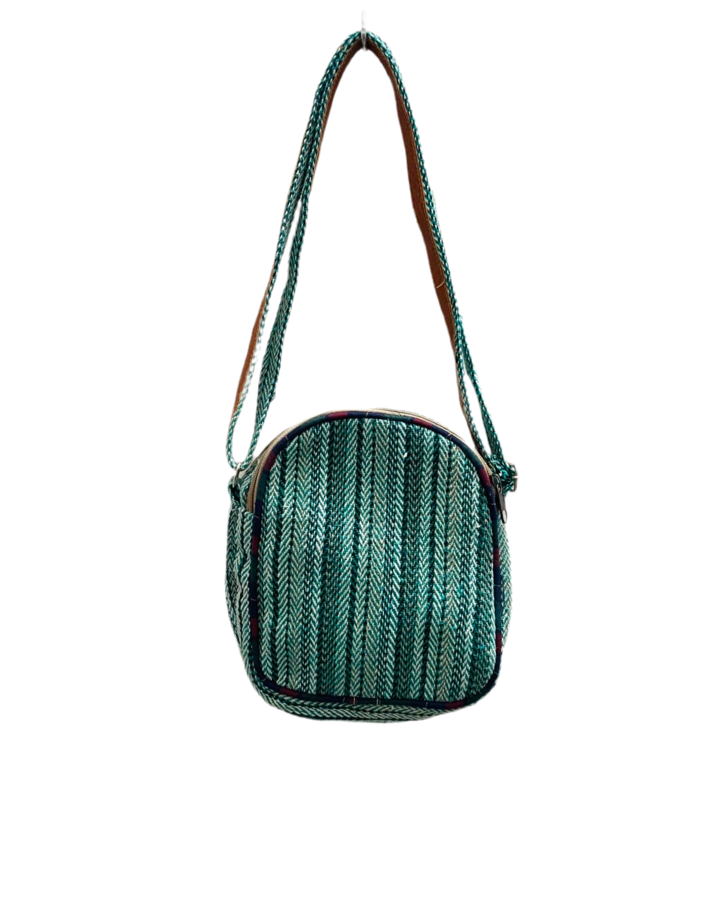 hemp leather sling green
