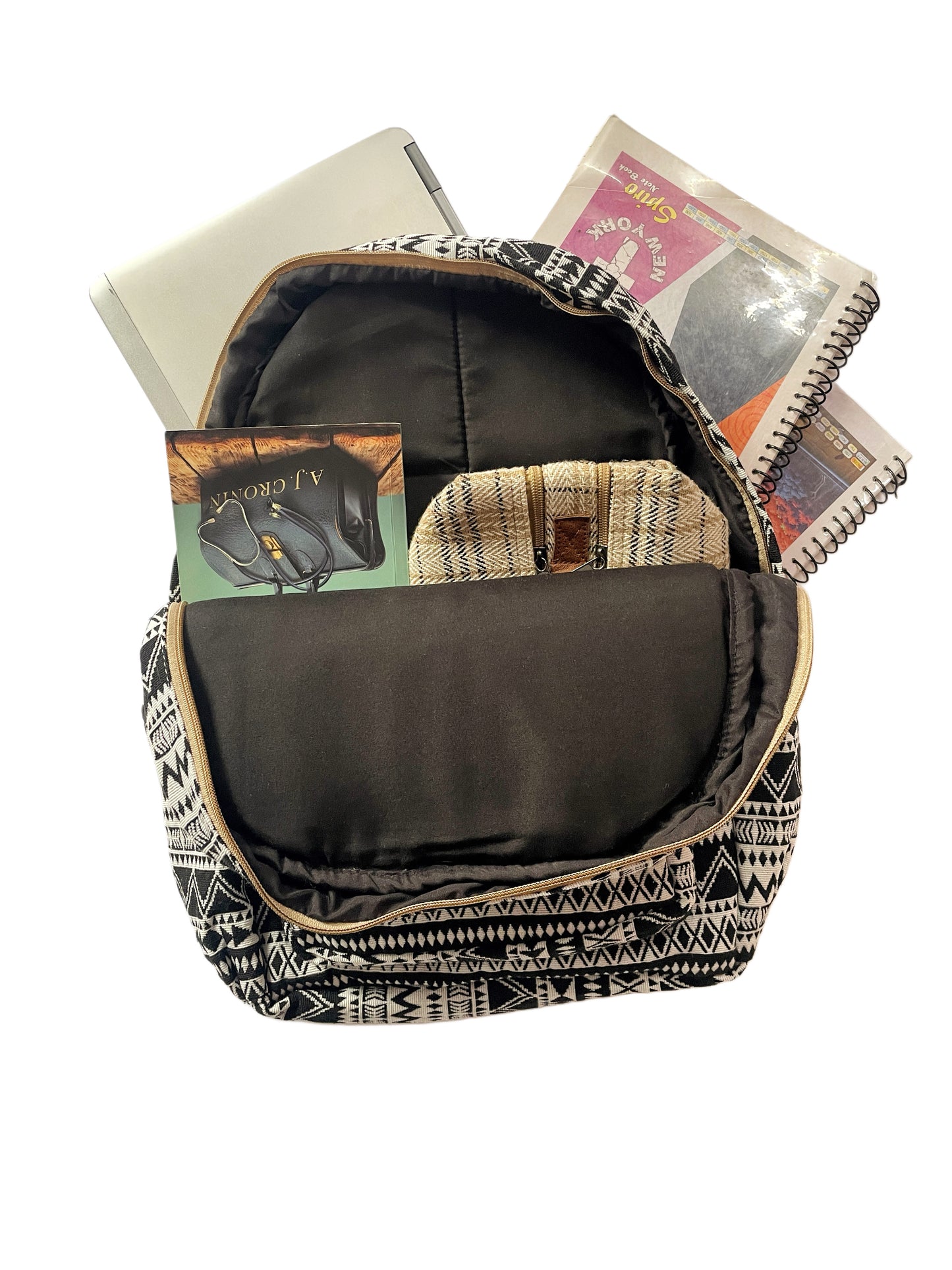 Black ZigZag Backpack