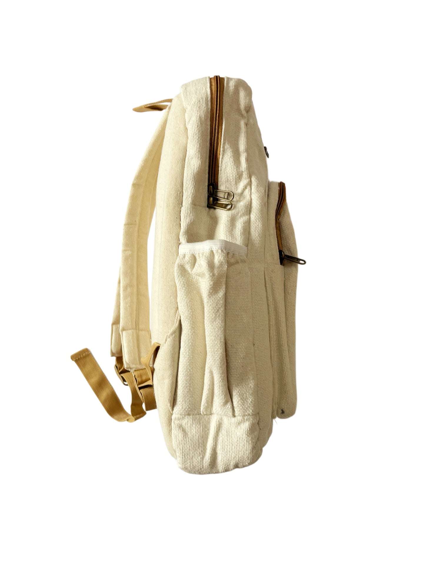 White Canvas Backpack