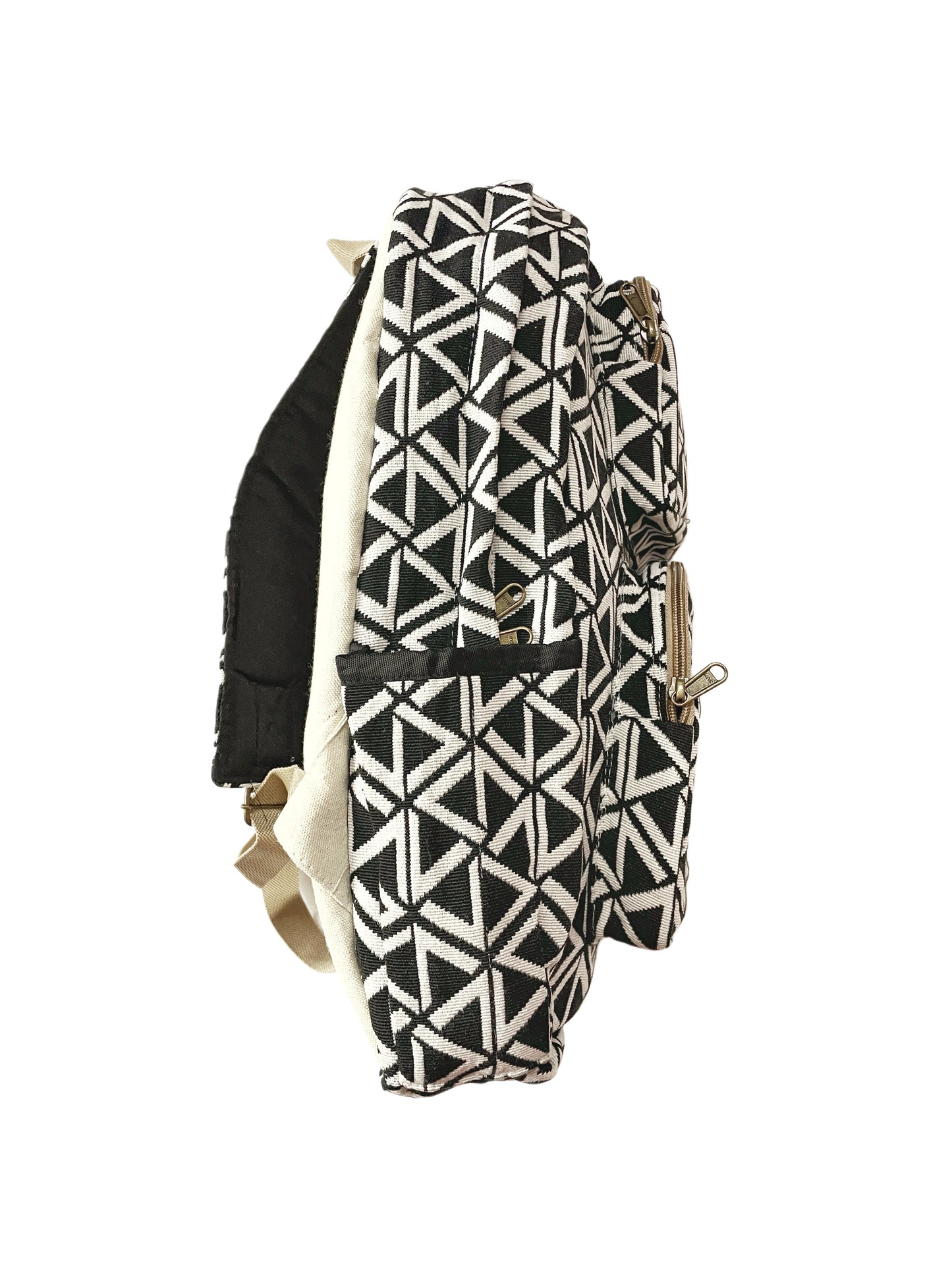 Black prism jacquard backpack