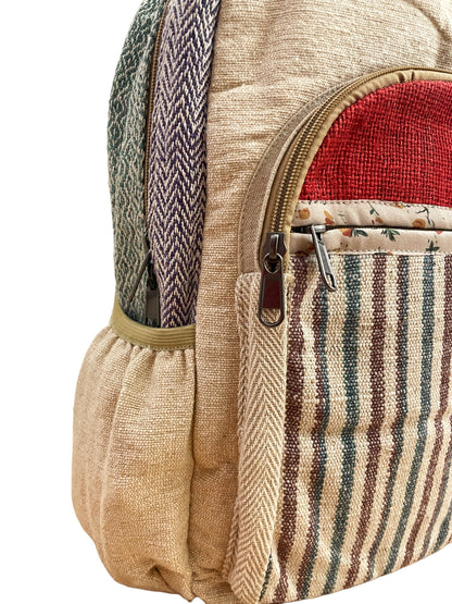 Red cherry Hemp Backpack