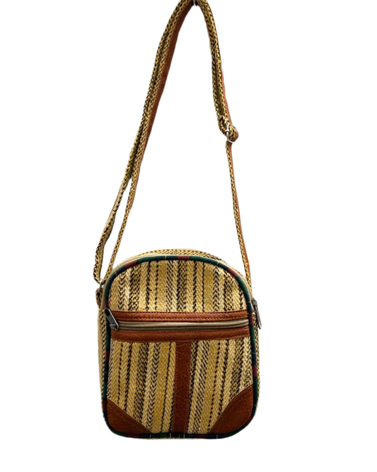hemp leather sling yellow