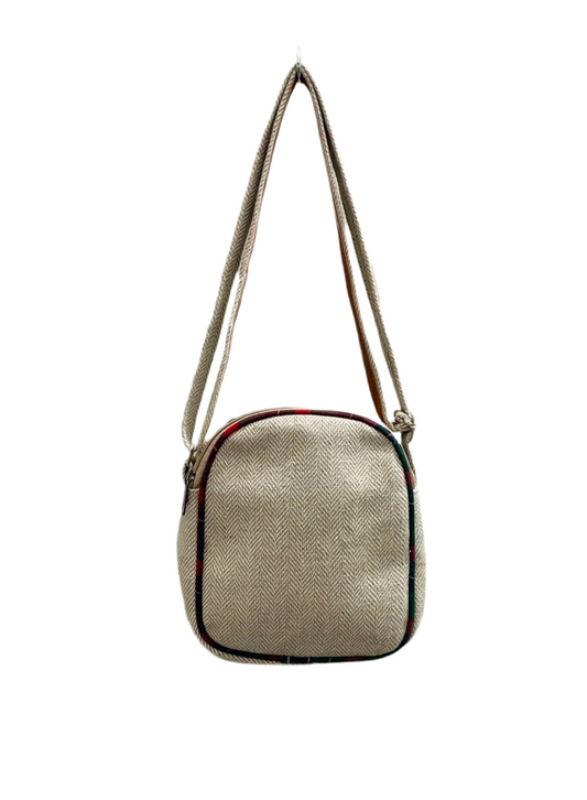 hemp leather sling beige