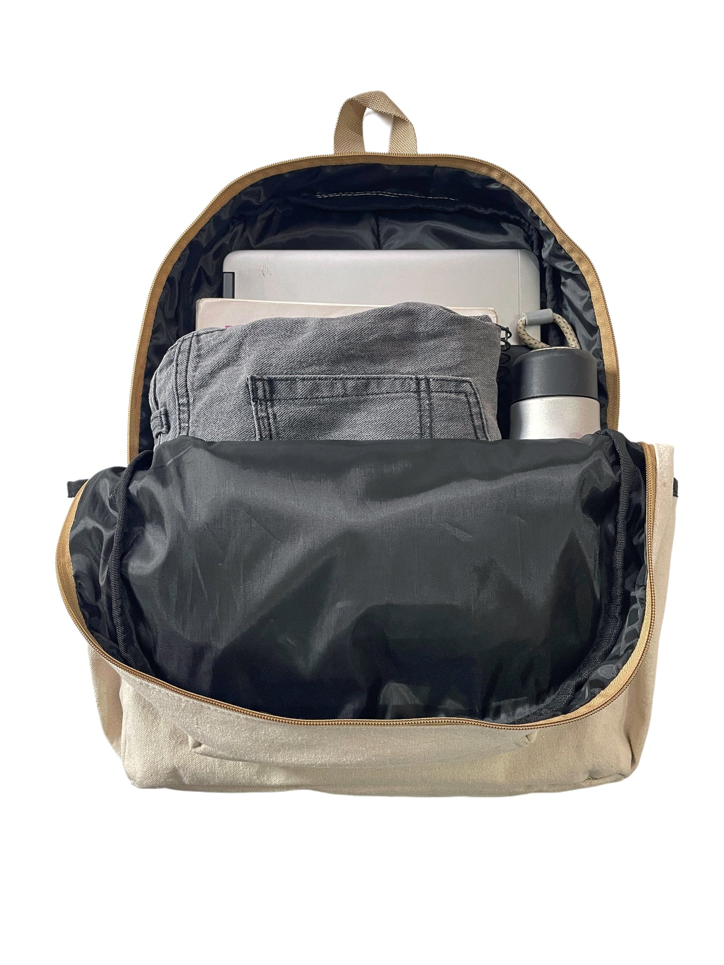 White Canvas Backpack