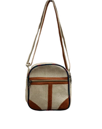 hemp leather sling beige