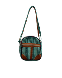 hemp leather sling green