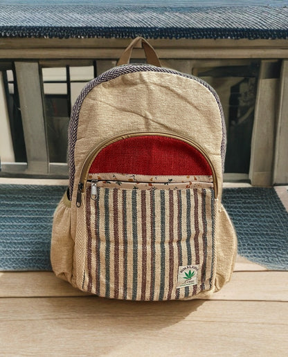 Red cherry Hemp Backpack