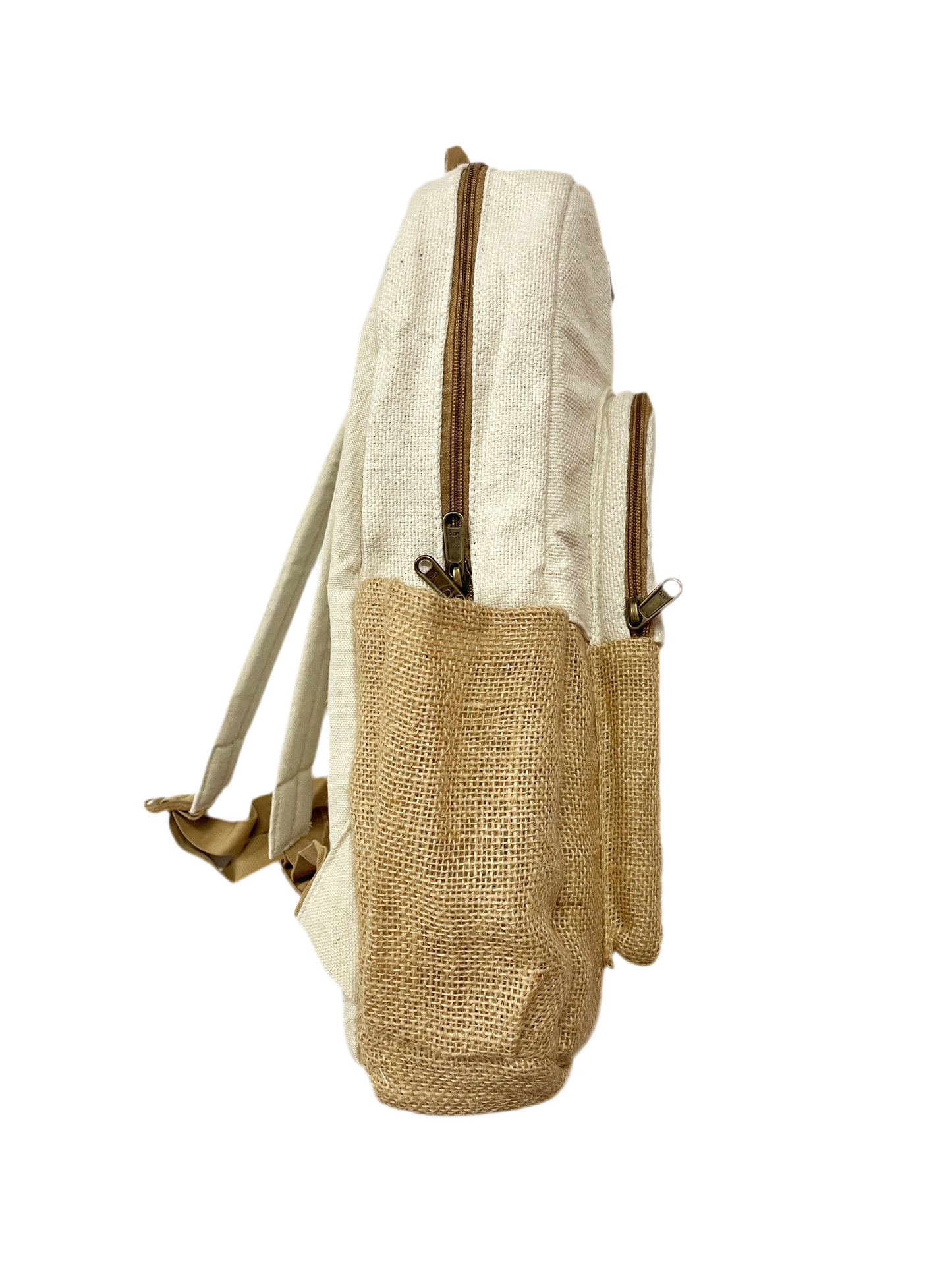 Beige Jute Backpack