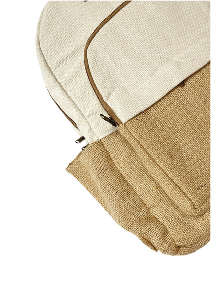 Beige Jute Backpack