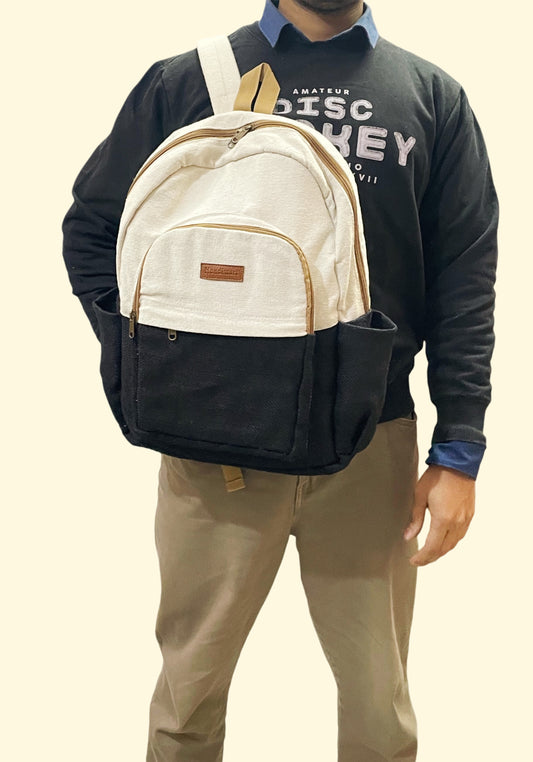 Black Jute Backpack