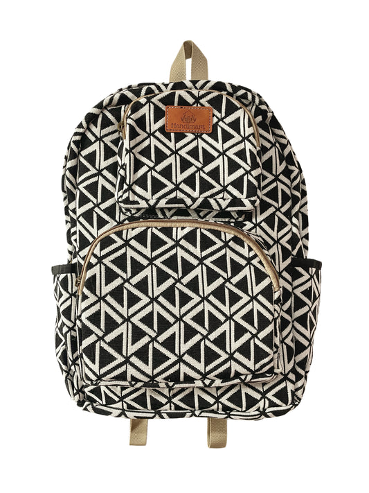 Black prism jacquard backpack