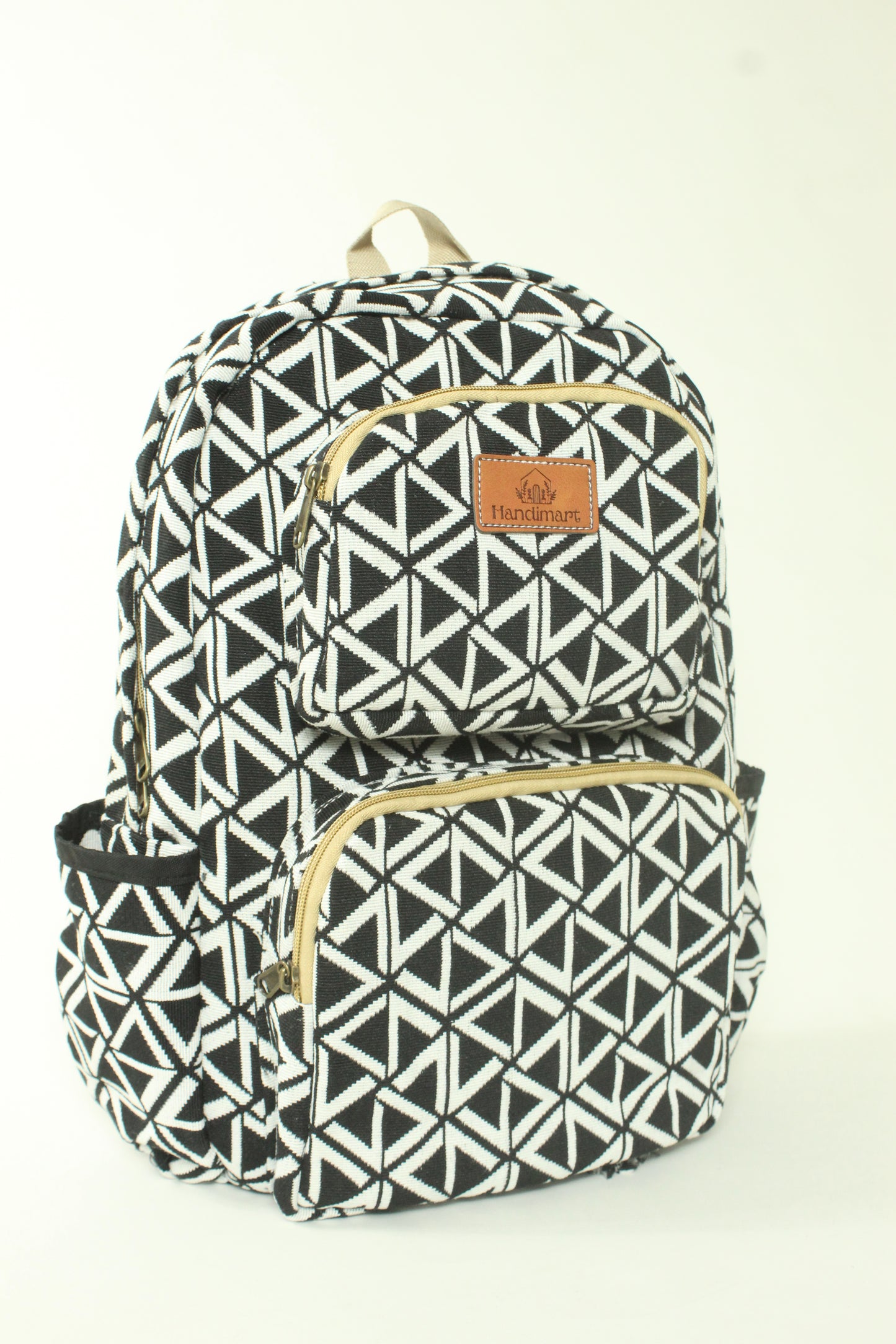 Black prism jacquard backpack