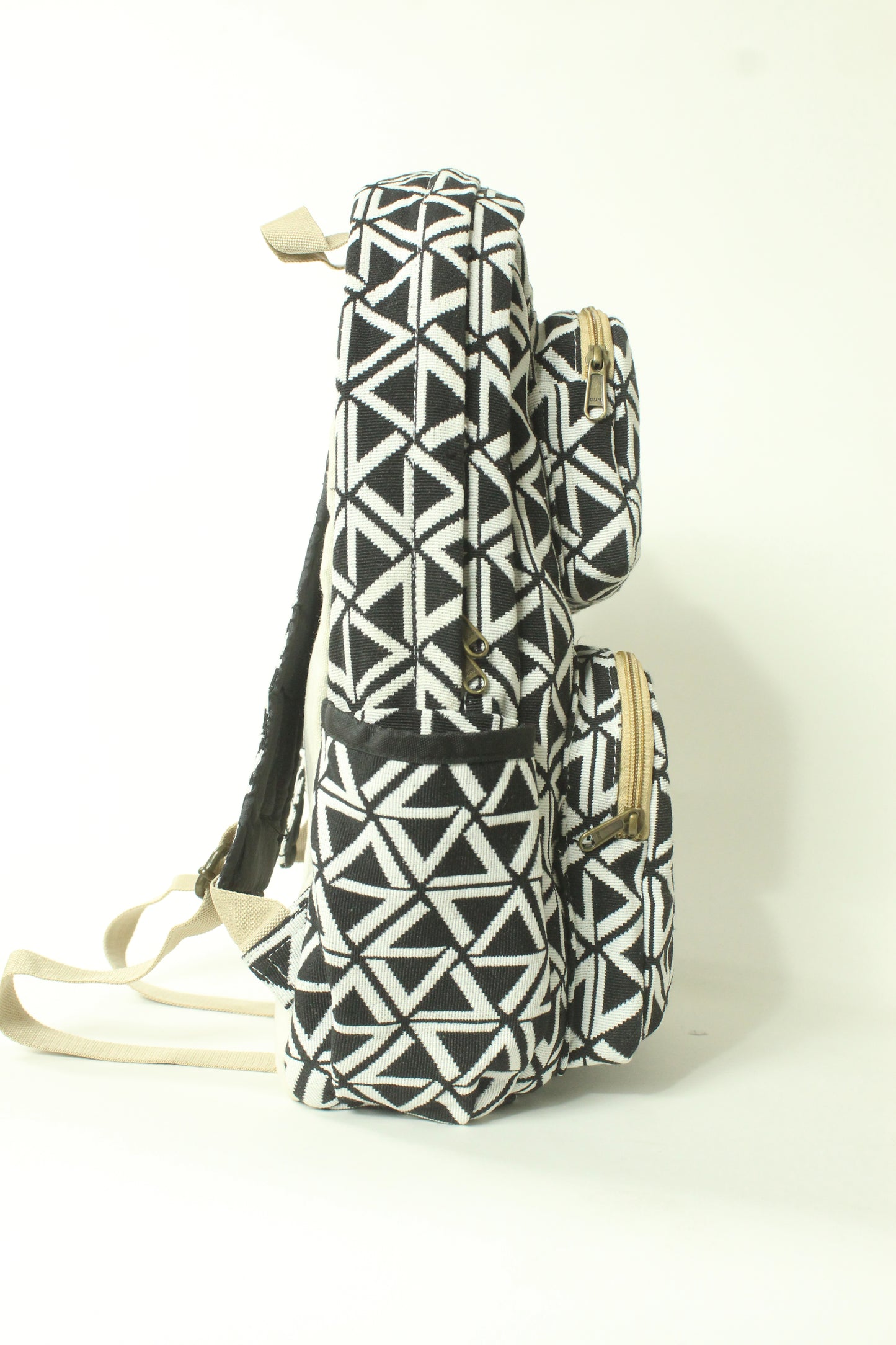 Black prism jacquard backpack